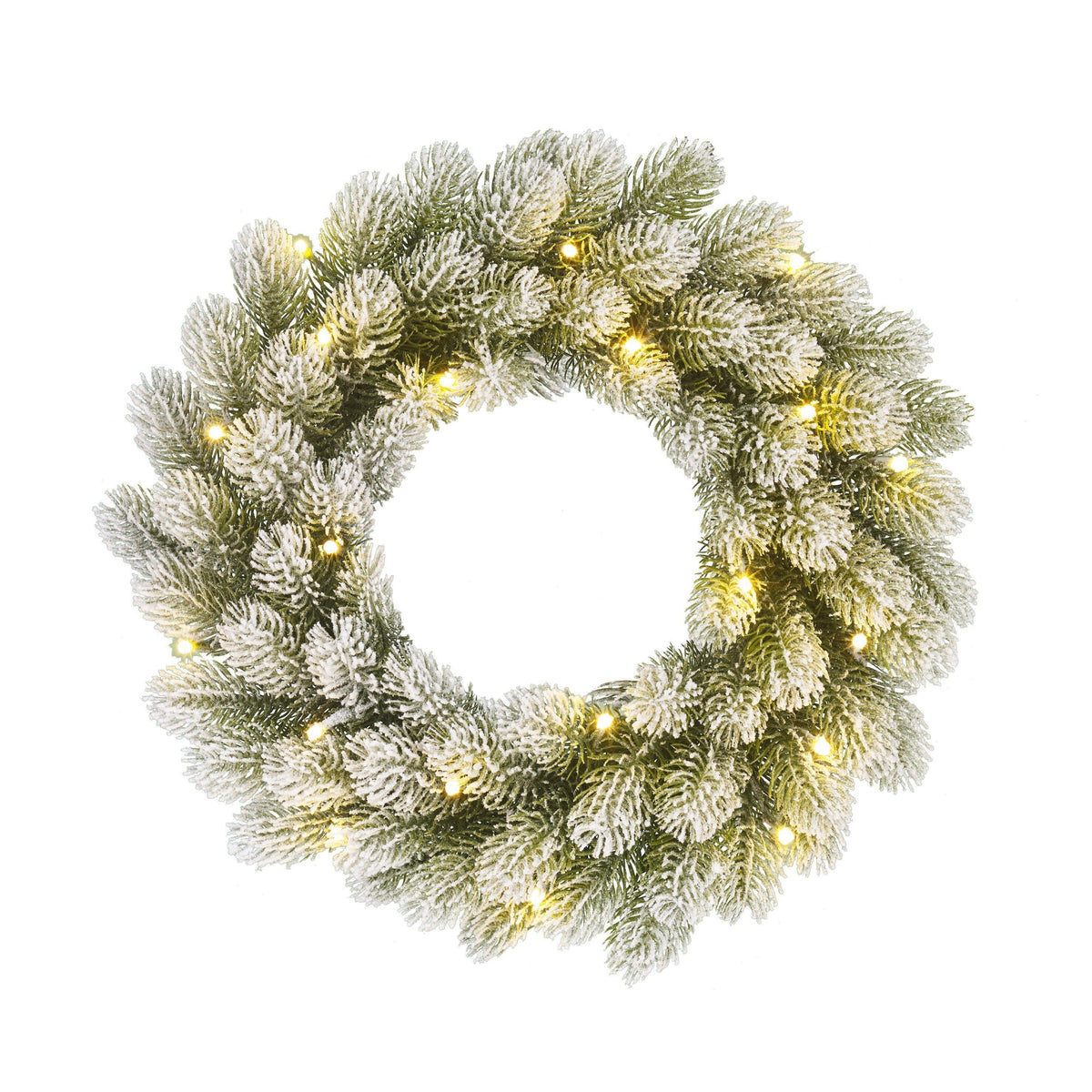 Black Box Trees Nagoya Kerstkrans met LED Verlichting en Timerfunctie - H12 x Ø45 cm - Groen