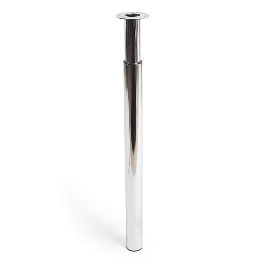 MØBELBEN REI JUSTERBART STÅL Ø50-60X710-1000MM BLANK KROM