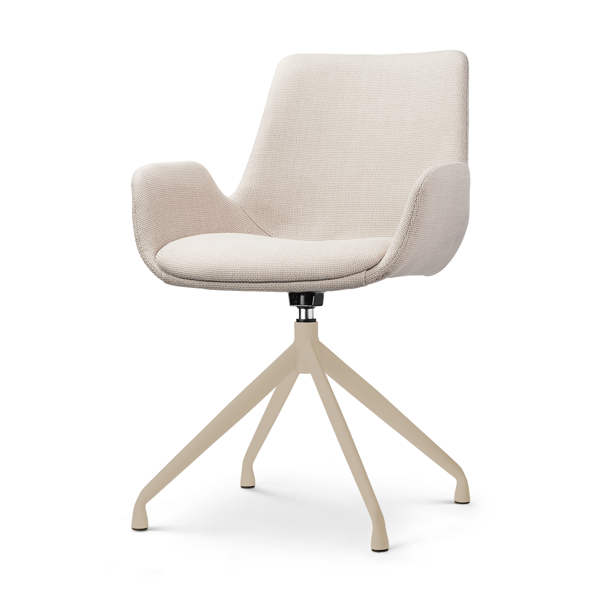 Nolon Nola-Eef draaibare eetkamerstoel beige beige onderstel