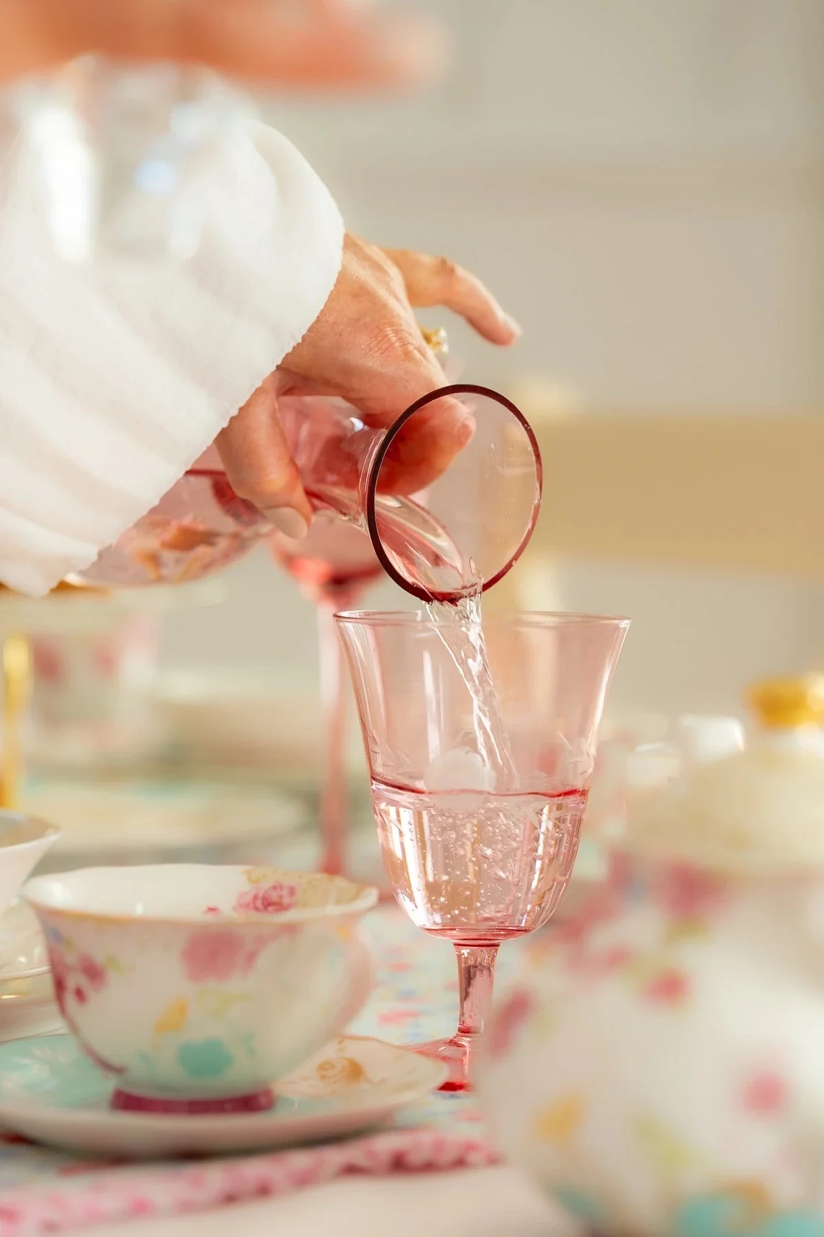 Rosa Belle Set Of 2 Pink Water Glasses