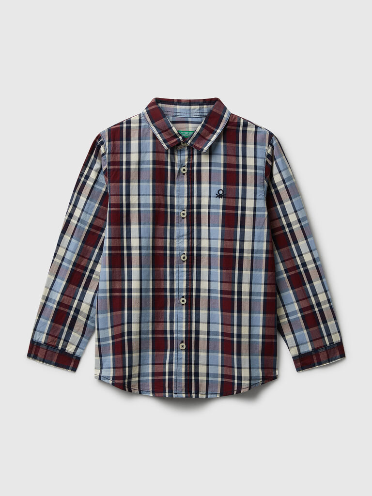 Check shirt in pure cotton