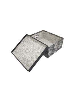 13.5 Geometric Rectangle Box With Cut Out Handles by Place & Time