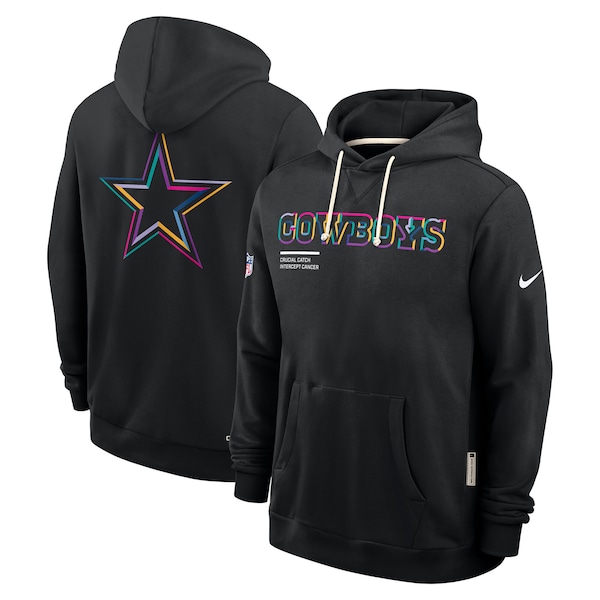 Dallas Cowboys Nike Tall 2025 NFL Crucial Catch Sideline Standard Issue Dri-FIT Hoodie - Black