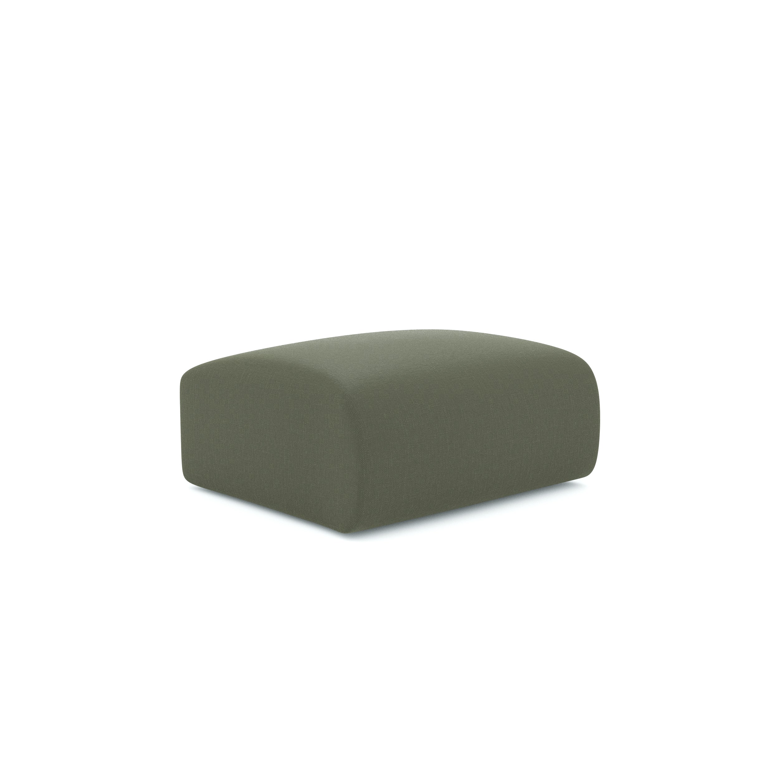 Sia Home - Poef MYRA - geweven stof olijfgroen 75cm