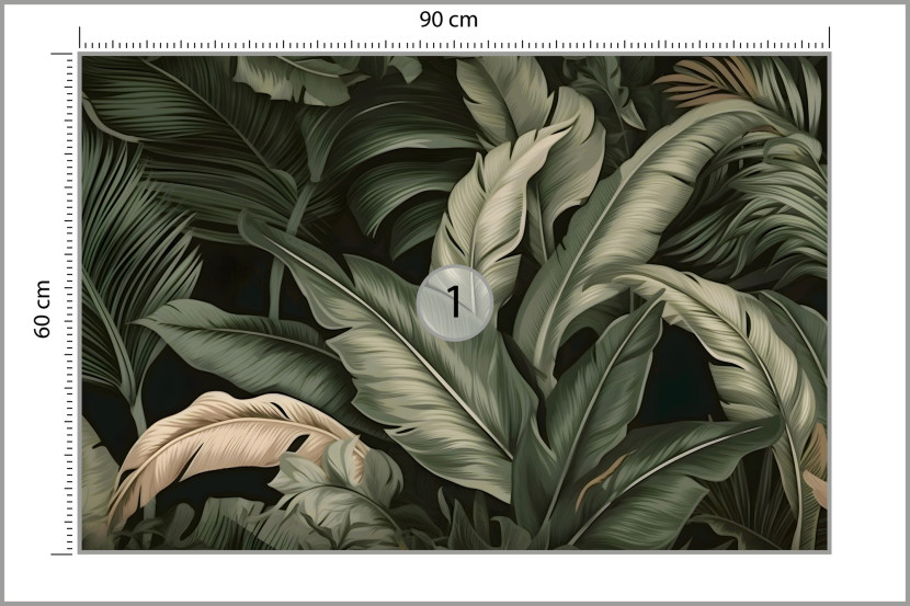 Fototapeta Tropikalne LIŚCIE Bananowca 3D 90x60cm