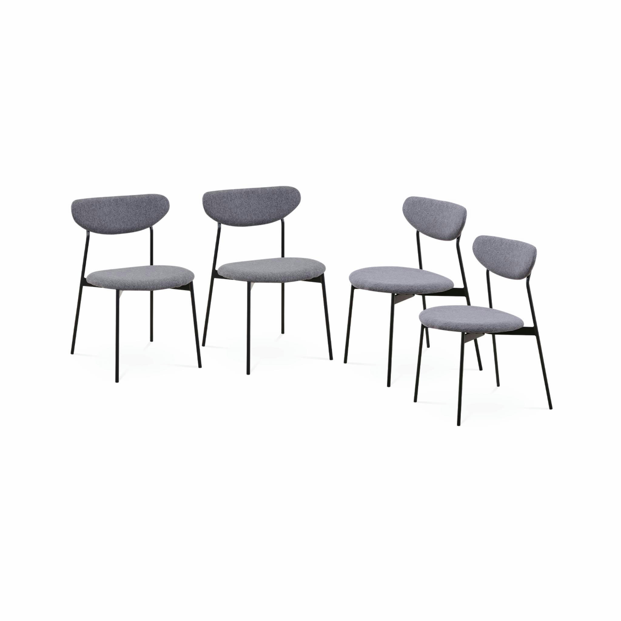 ARTY - Lot de 4 chaises scandinaves gris foncé