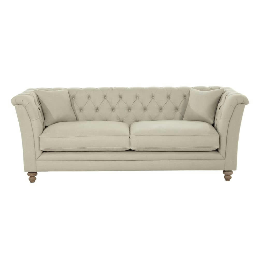 Lawrens - Canapé 3/4 places en lin