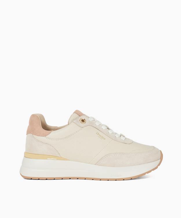 Emotion Cream - Lace Up Runner Trainers