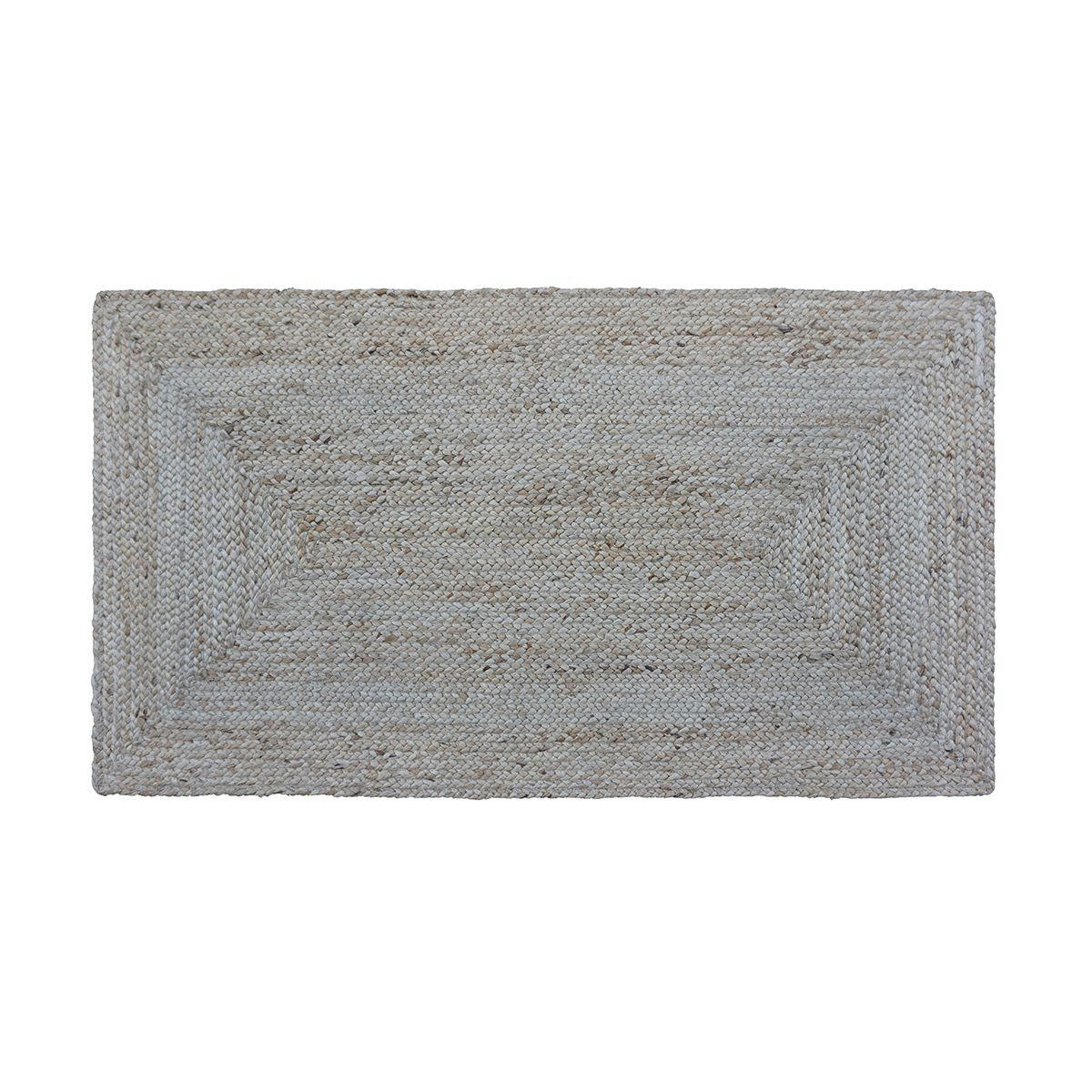 MOKA - Tapis de couloir rectangulaire en jute naturel tissé main 75 x 220 cm