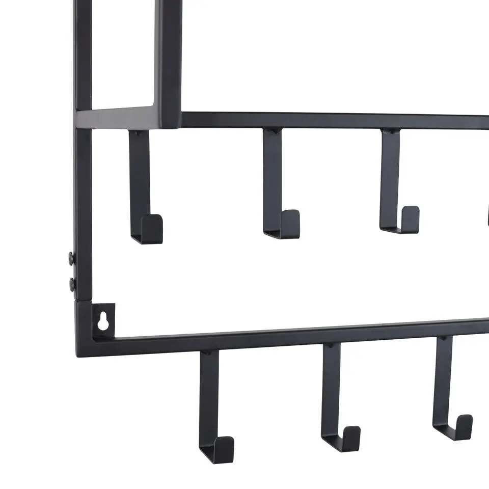 LOFT42 Petri XL Kapstok - 15 haken - Metaal - Zwart - 100x105x30