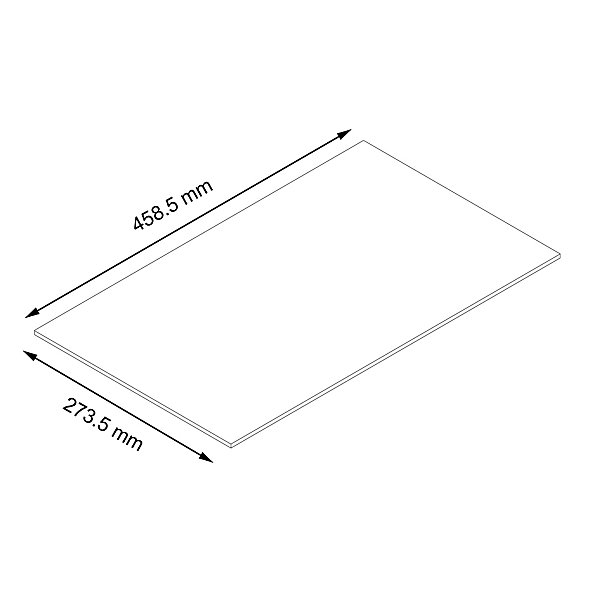 Etagère en verre pour caisson haut de cuisine GoodHome Cicely l. 45.85 cm x P.27.35 cm, 2 pièces