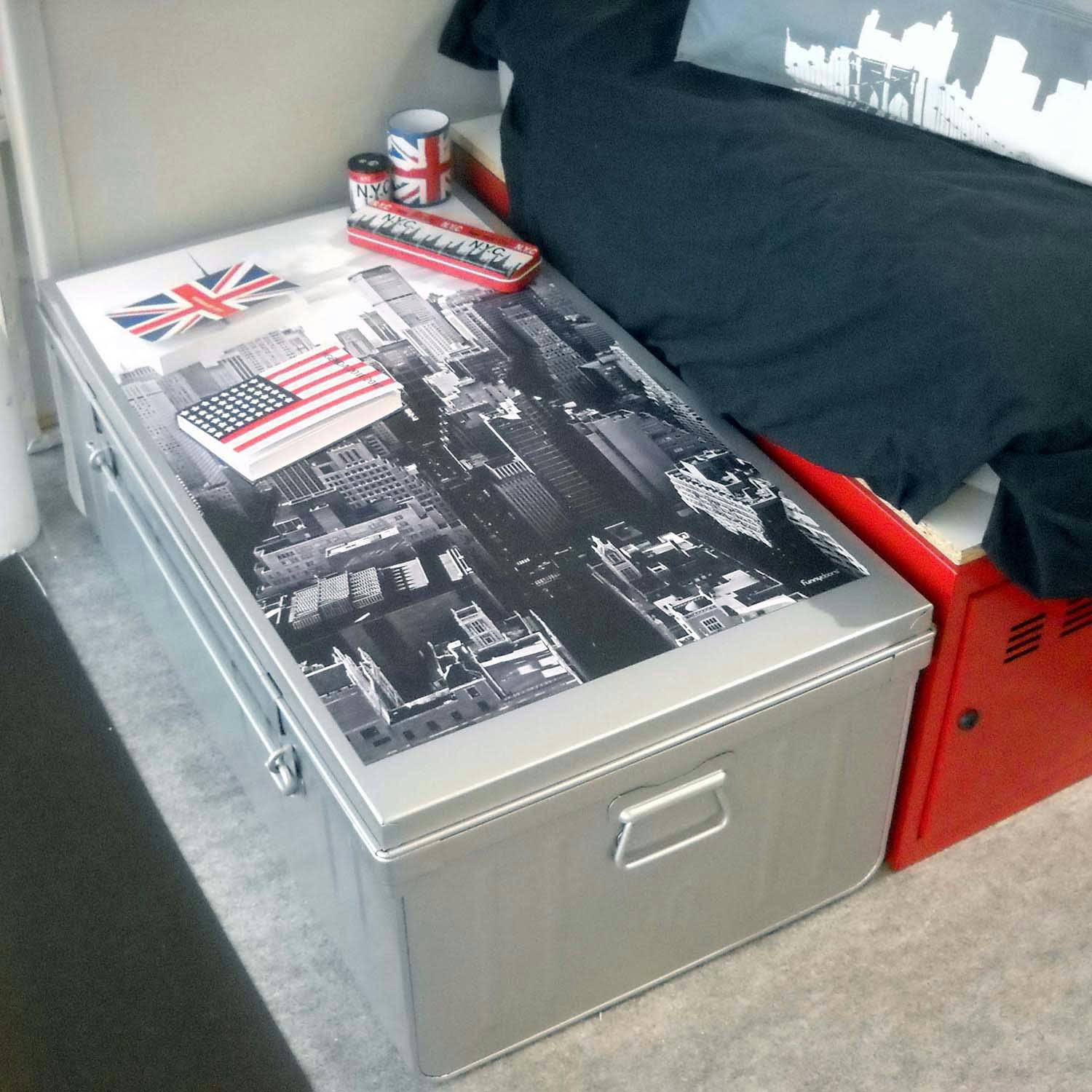 - Malle habitat en acier 95 litres alu