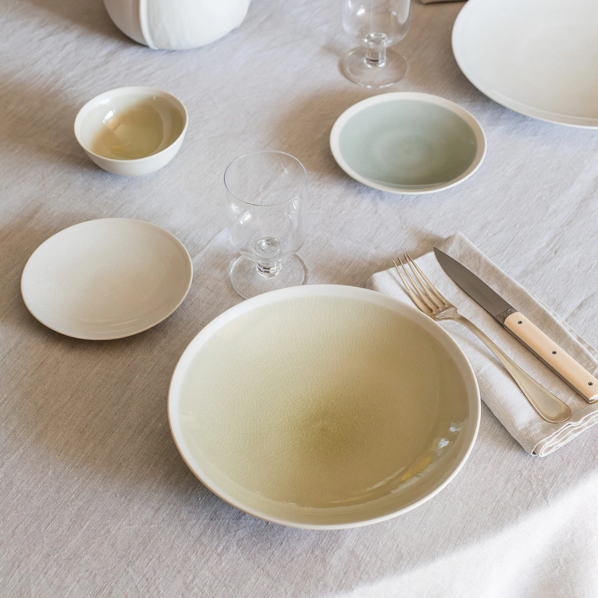 assiette creuse sauge