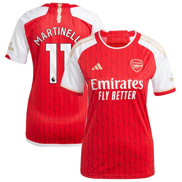 Gabriel Martinelli Arsenal adidas Women's 2023/24 Home Replica Player Jersey - Red/Green/Yellow