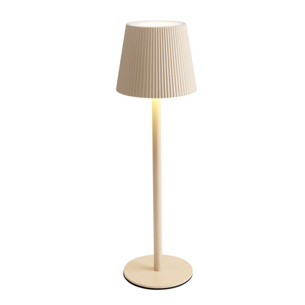Lampe de table Talli LED tactile 120lm variable USB métal et plastique blanche Ø10,5xH36cm