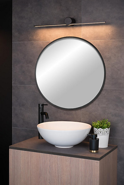 Applique murale MIZAR en aluminium avec LED intégré - Noir - Lucide