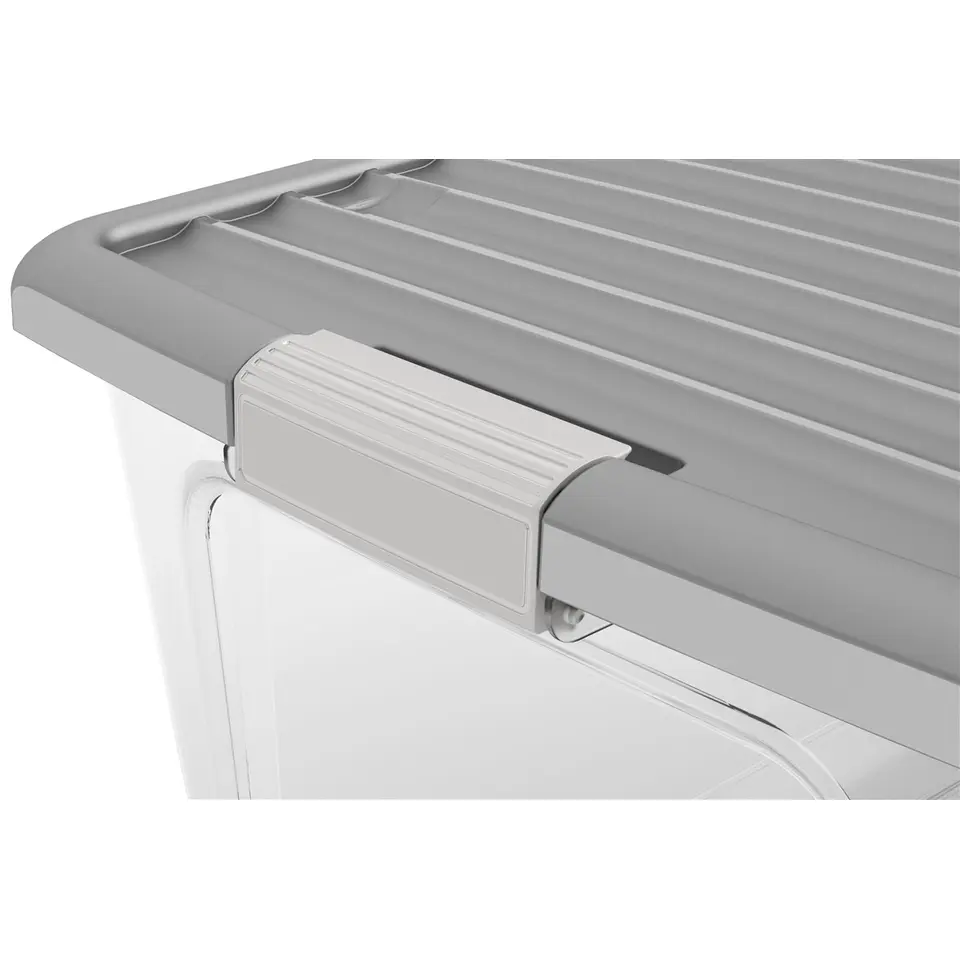Kis W Opbergbox L - 50L - transparant/grijs