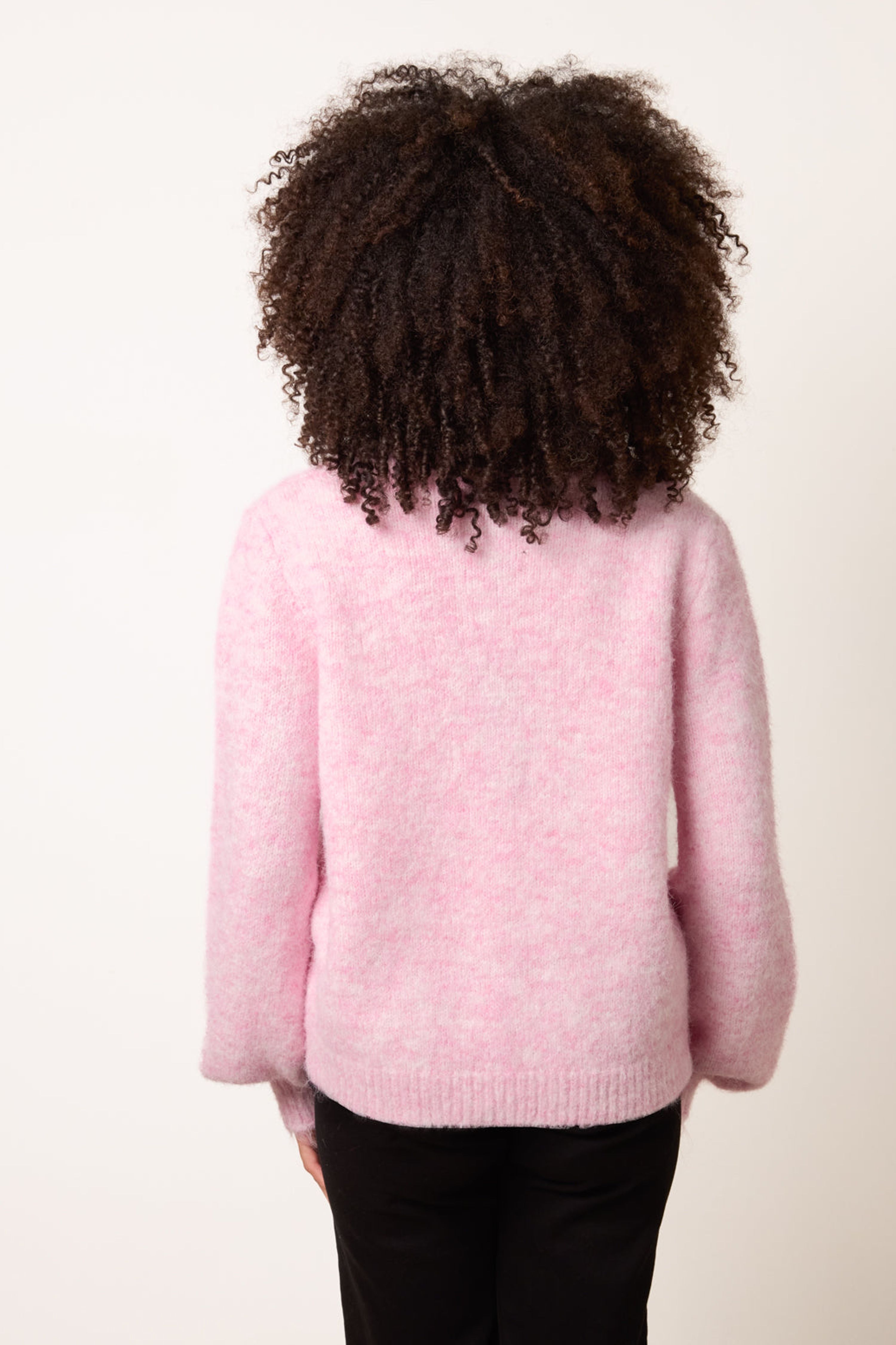 Blue Vanilla Pink Gold Tone Flower Embossed Button Cardigan