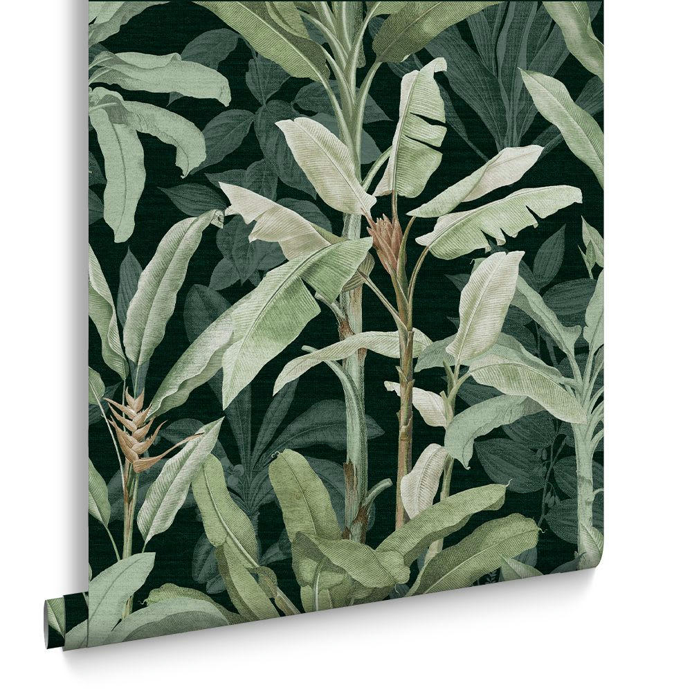 - papier peint borneo vert noir 1005x52cm