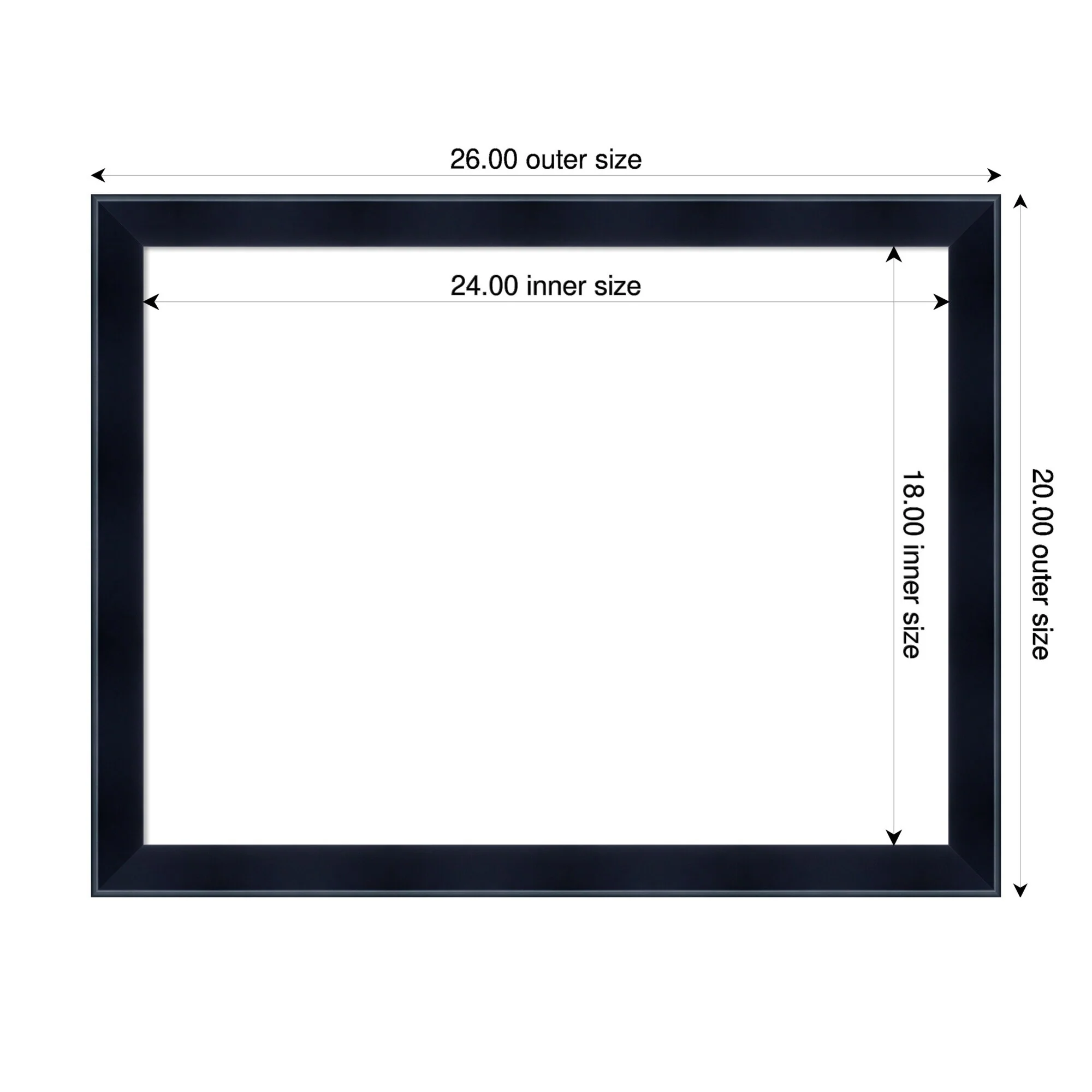 Amanti Art Madison Black Framed Dry Erase Magnetic Board