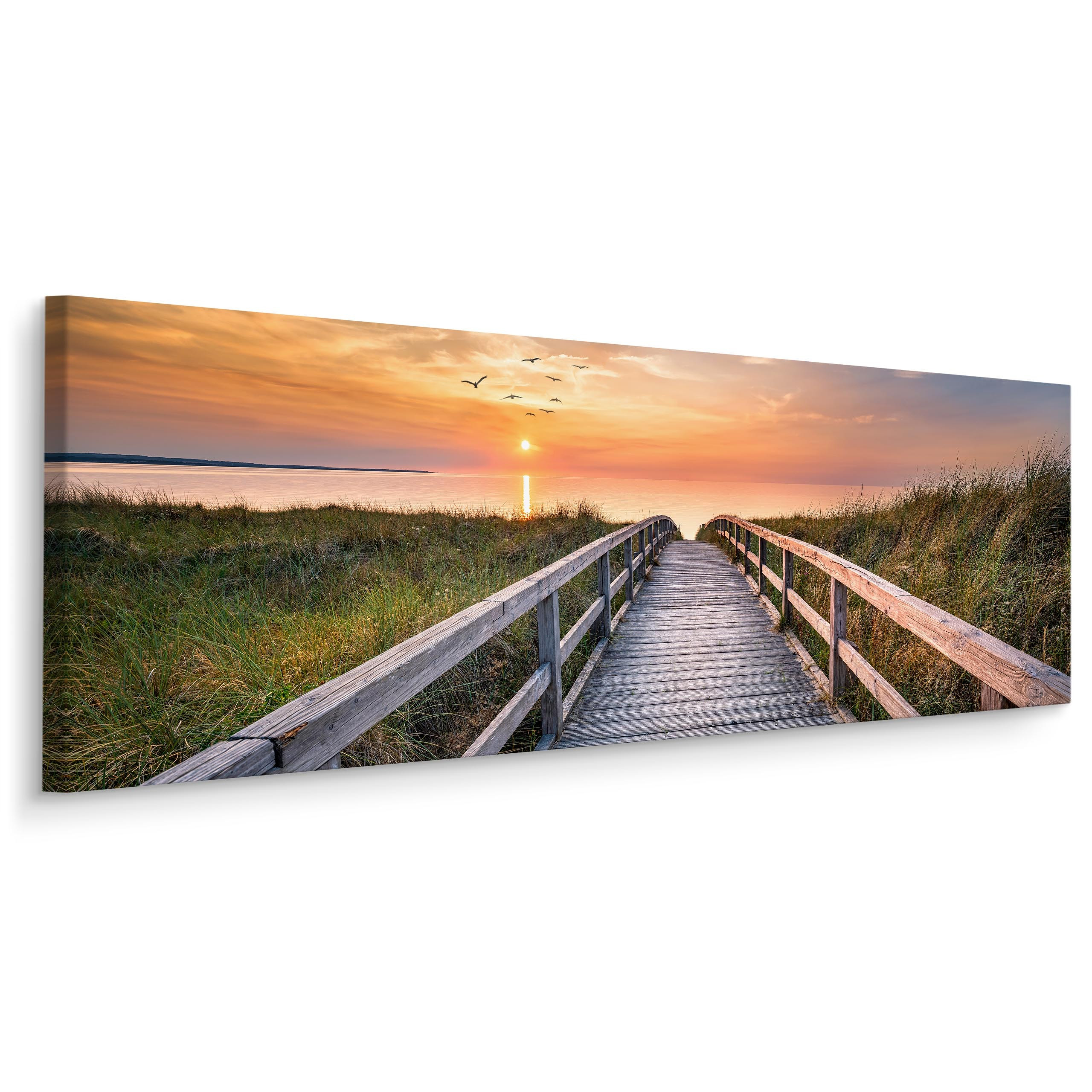 Obraz Panoramiczny Wydmy Wzdłuż Morza Północnego 145x45cm