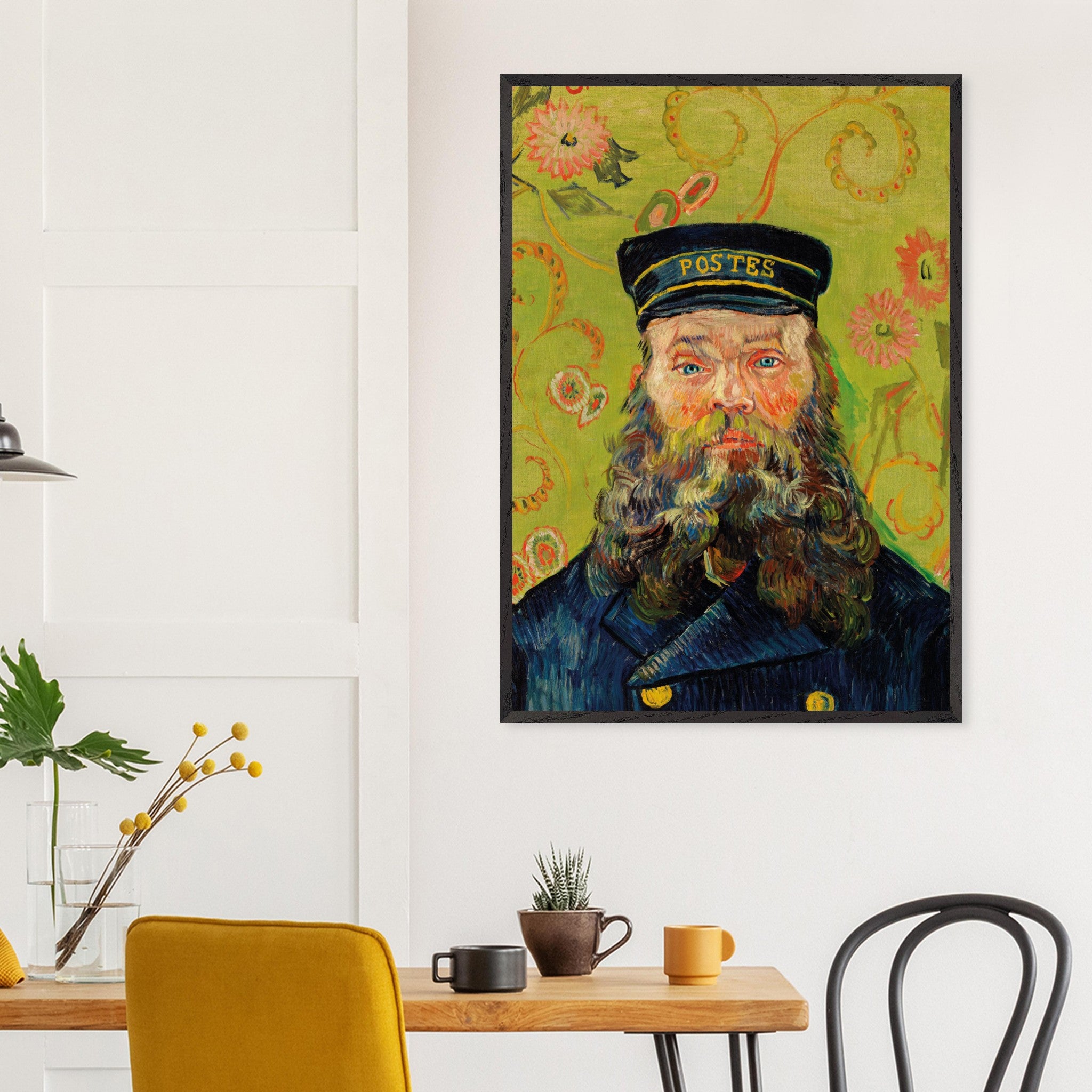 Artfulprints Poster Vincent van Gogh - The Postman  - 70x100 cm - Groen
