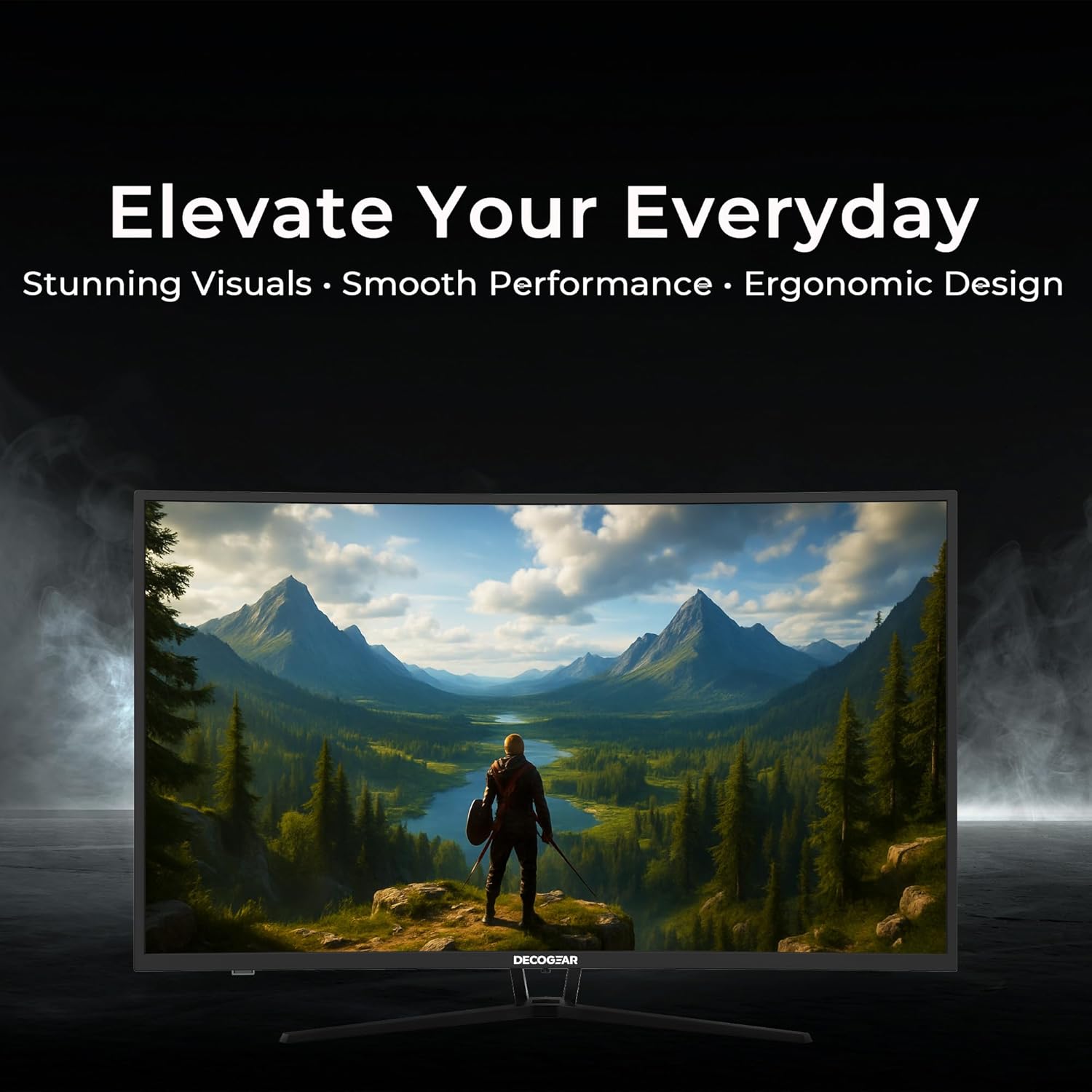 Deco Gear 39 Curved Widescreen Gaming Monitor | 2560x1440 | 1ms MPRT | 165 Hz | 16:9 | HDR400 | 4000:1 | 1 x HDMI | 1 x DisplayPort - Limited Black Edition