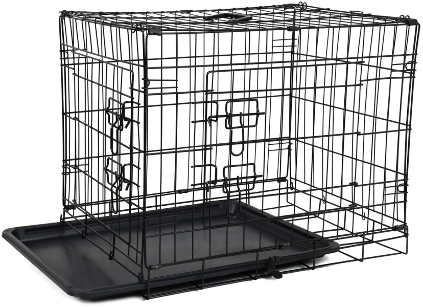 Klatka metalowa kojec transporter dla psa kota zwierząt 63x44x50cm M/L