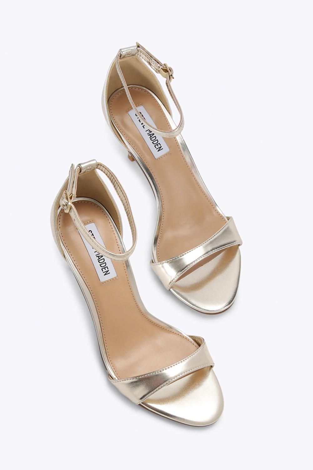 STEVE MADDEN Nevina Gold' Leather Heels