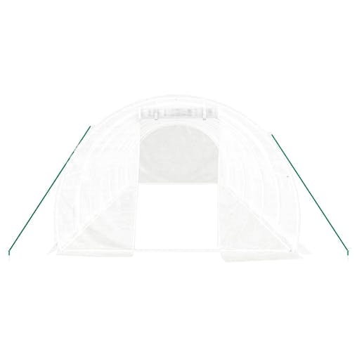 NNEVL Greenhouse with Steel Frame White 24 m&sup2; 8x3x2 m