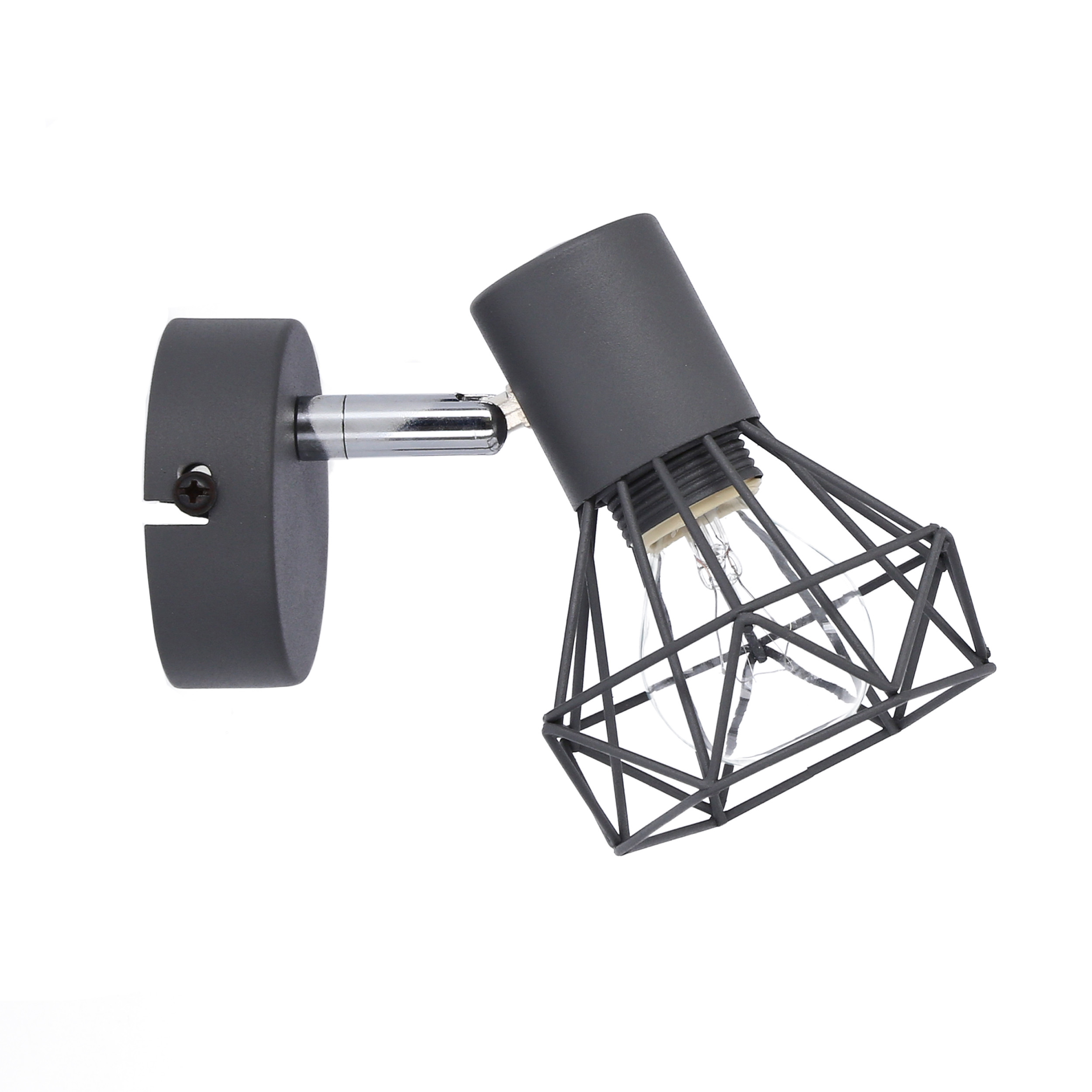 Lampa kinkiet VERVE 1x40w e14 matowy szary