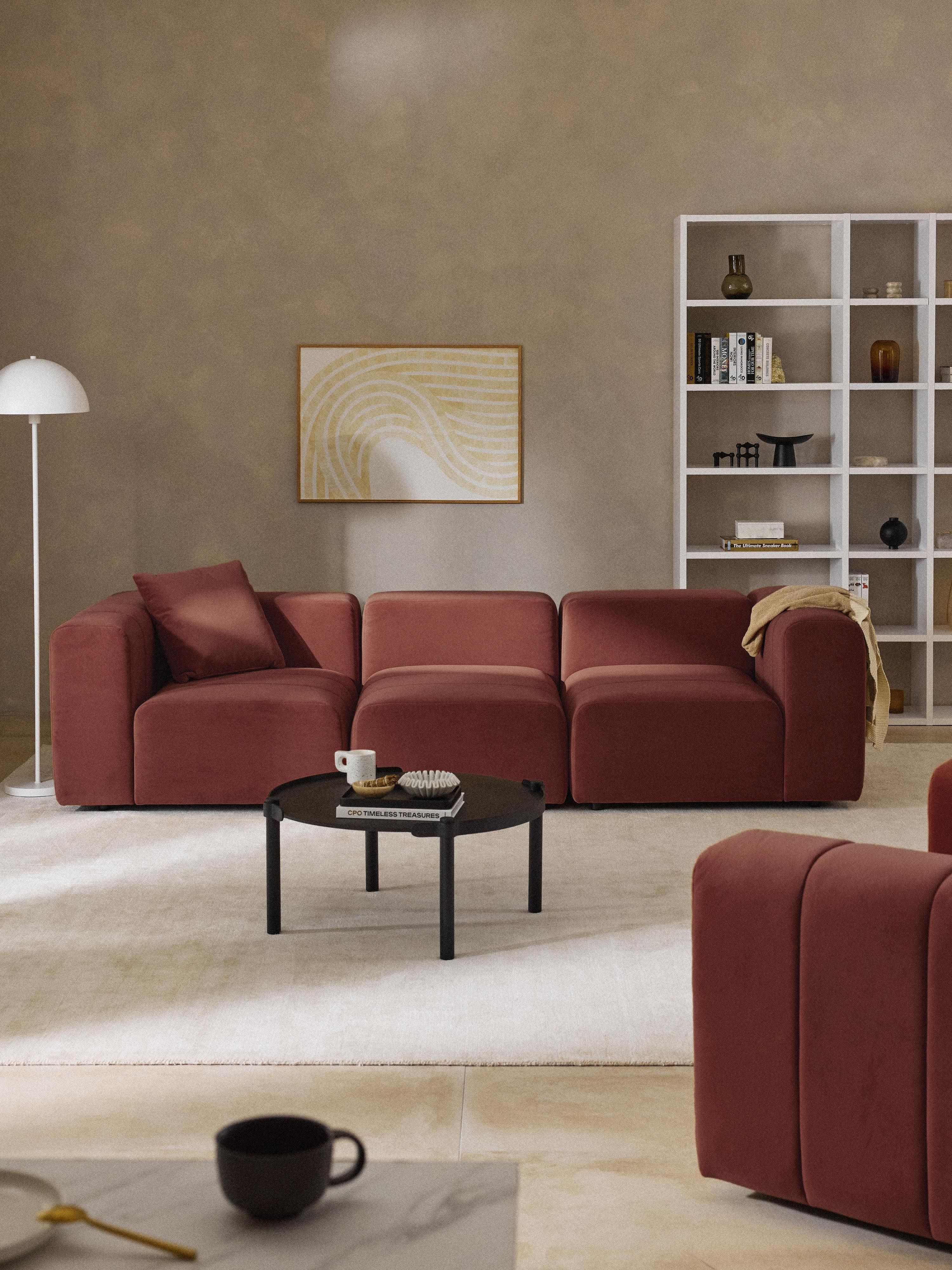 Modulares Samt-Sofa Lena (4-Sitzer)
