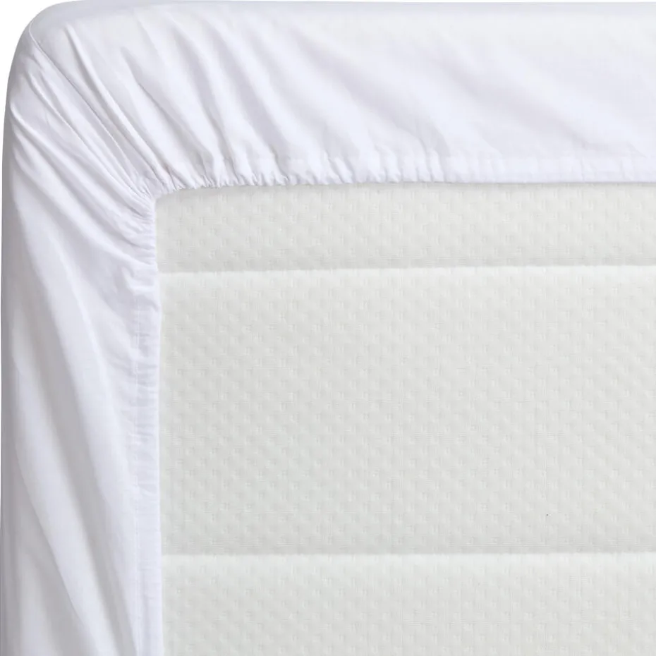 Kwantum Hoeslakens. Moltons & Kussenslopen | Hoeslaken Katoen Wit 200×160 Cm 200X160CM