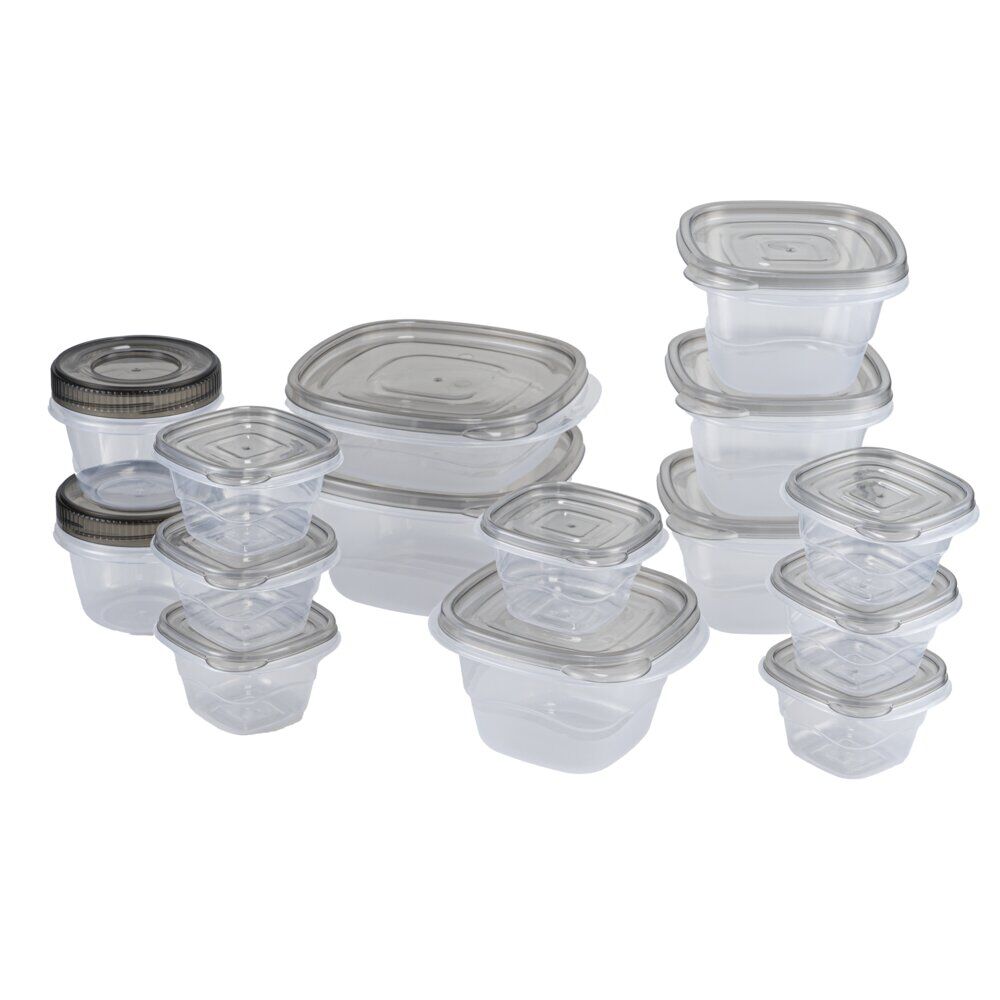 BoÎte alimentaire plastique x15 (2 modèles gris ou bleu)