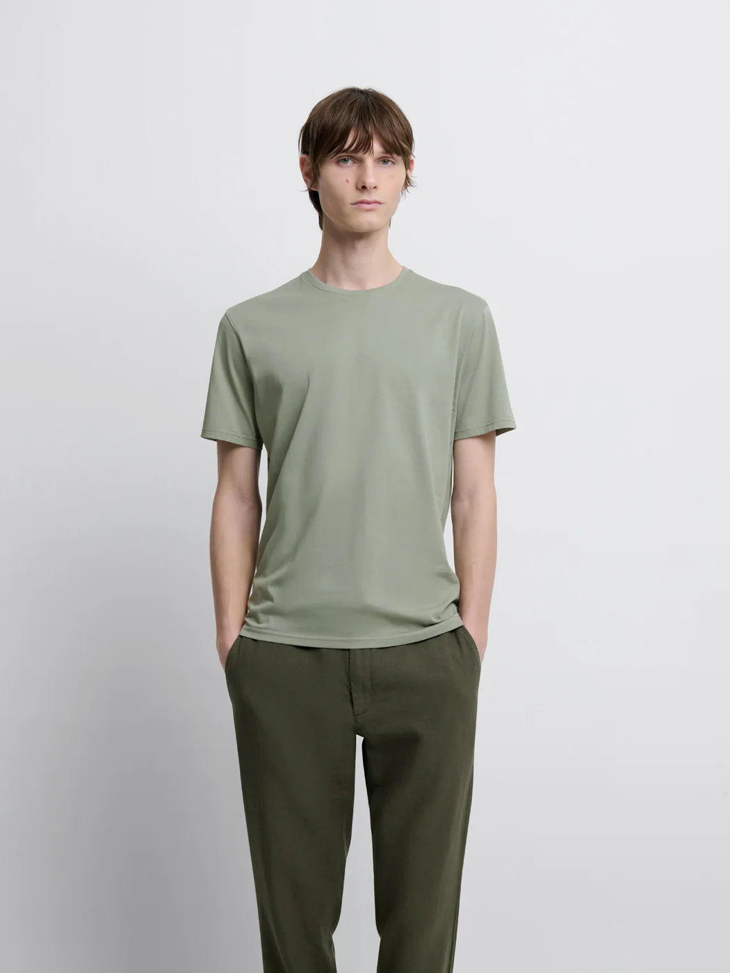 T-shirt col rond en coton Supima®