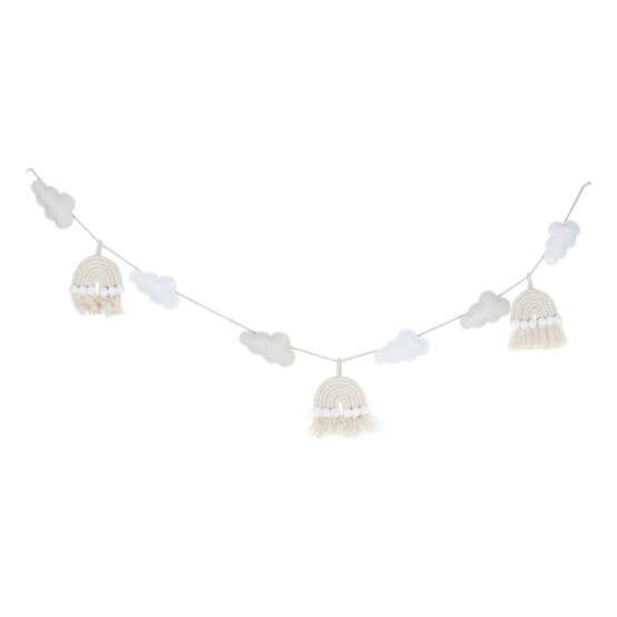 Ginger Ray Macram&eacute; Rainbows and Clouds Baby Bunting 2m