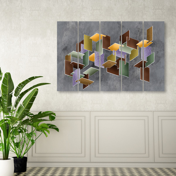 Feeby Obraz 5 częściowy na płótnie Puzzle 3D
