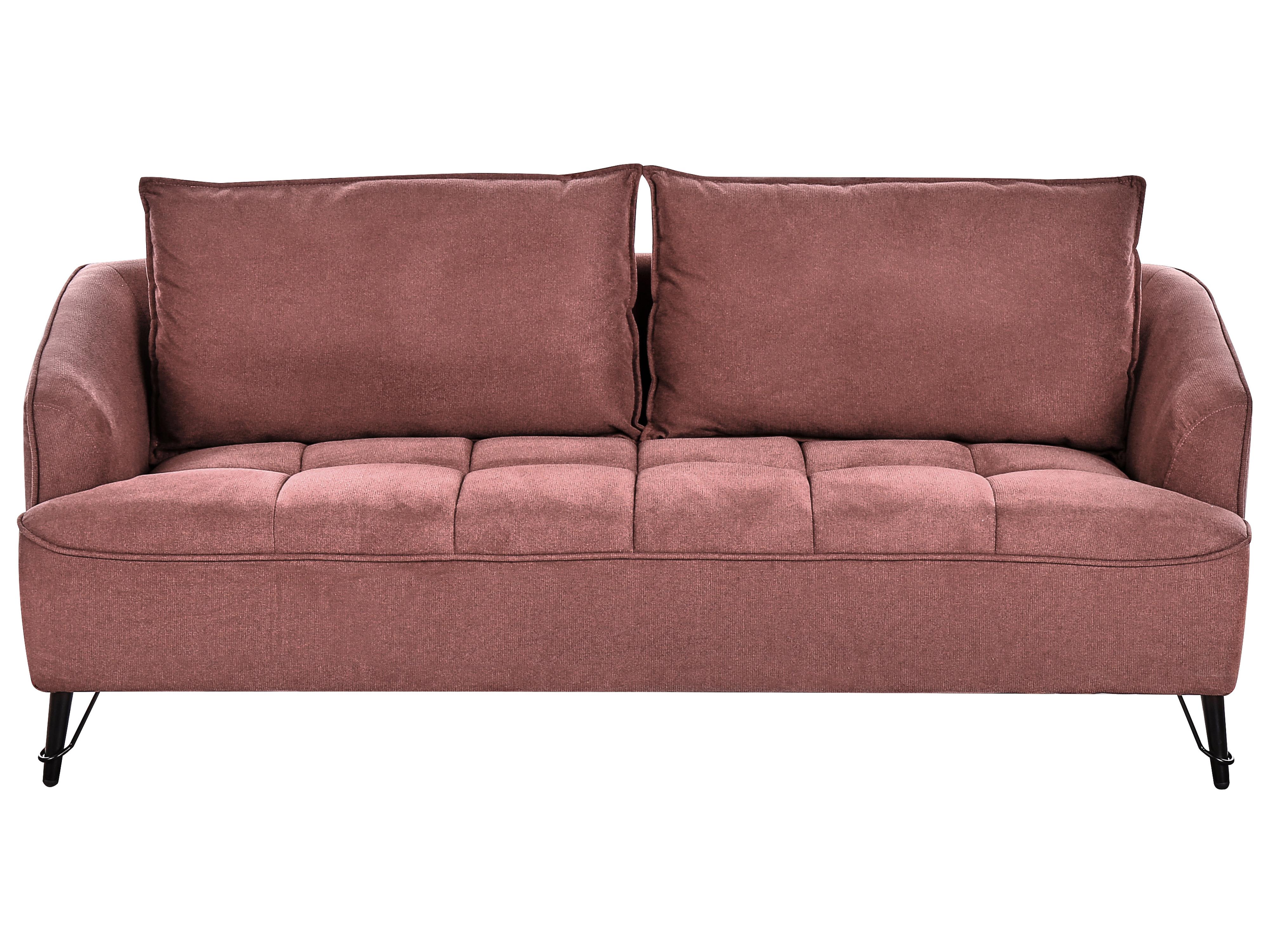 Sofa 2 Seater HOBRO Fabric Burgundy
