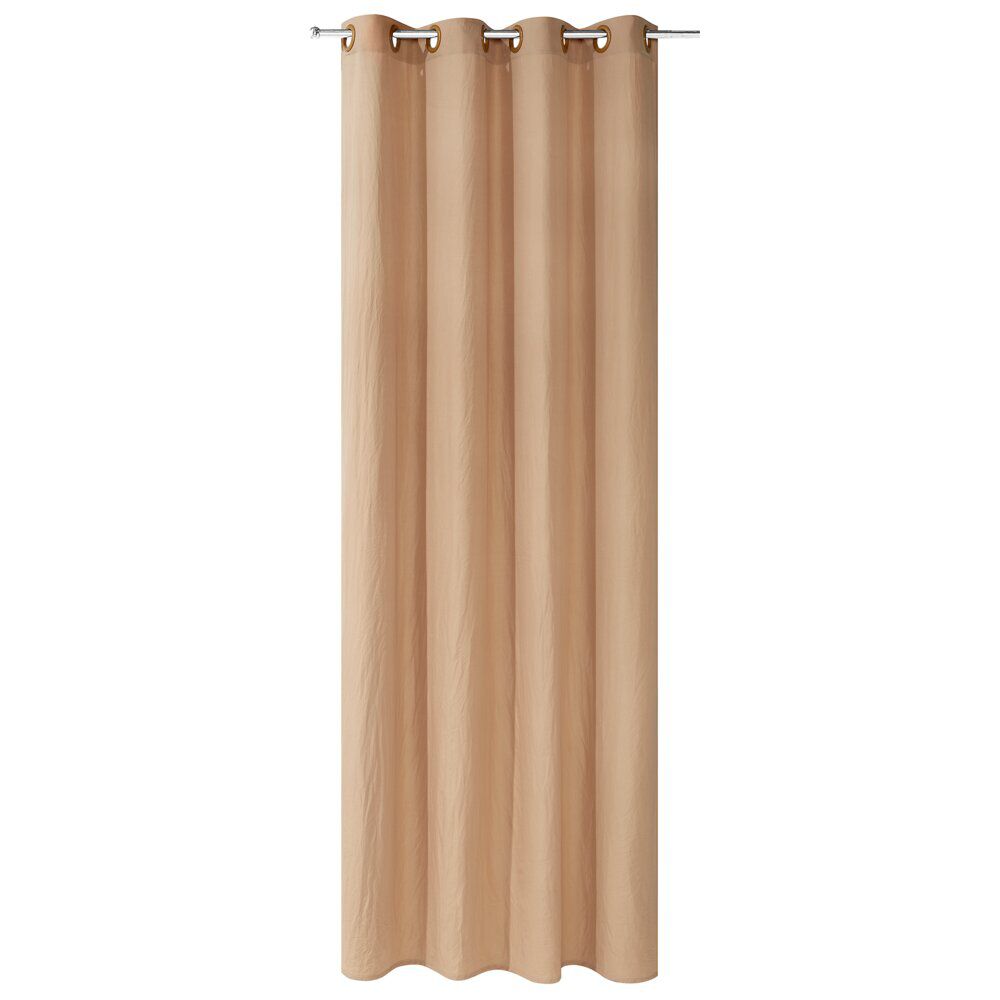 Rideau uni touché peau de pêche avec anneaux 140x240cm (3 modèles)
