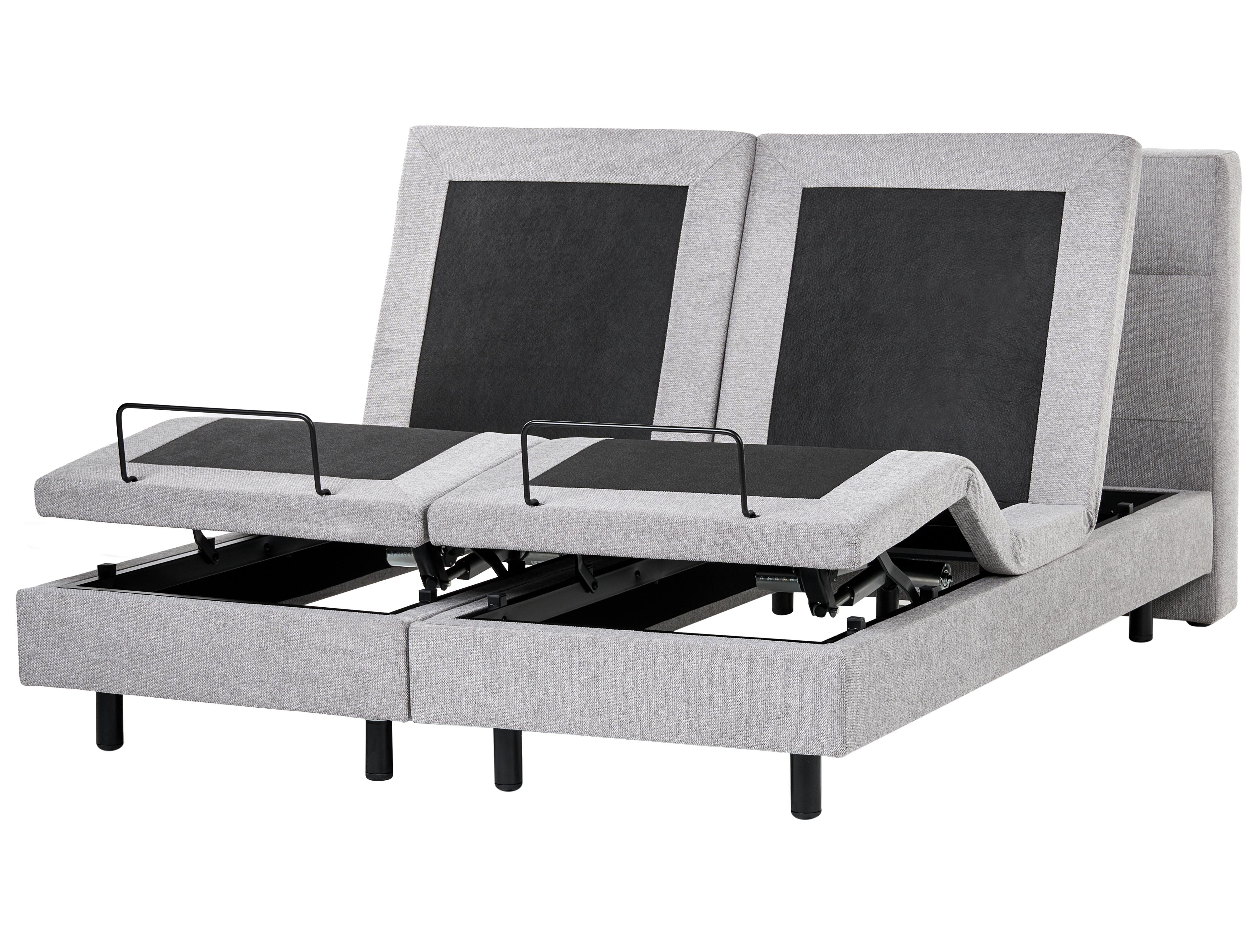 Adjustable Bed Fabric VICEROY 160 x 200 cm (EU King Size) Light Grey