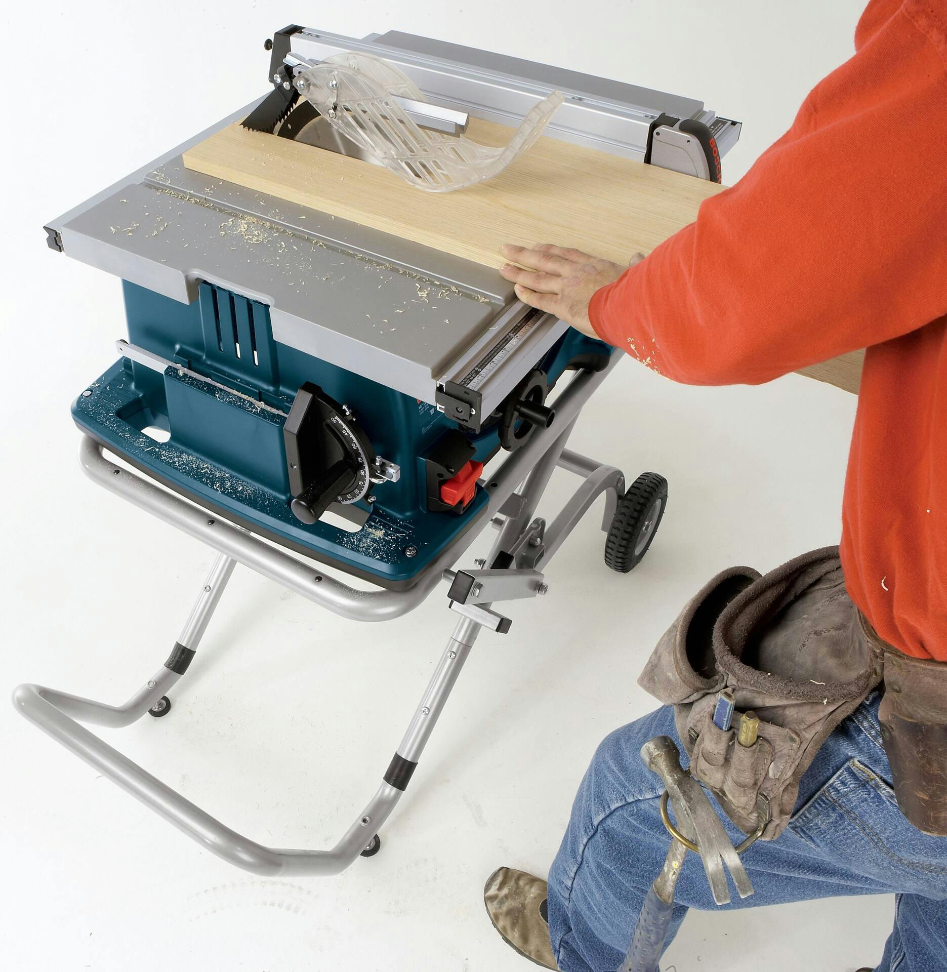 Bosch 803779 15 Amp Jobsite Table Saw with Gravity-Rise Wheeled Stand, 10-in