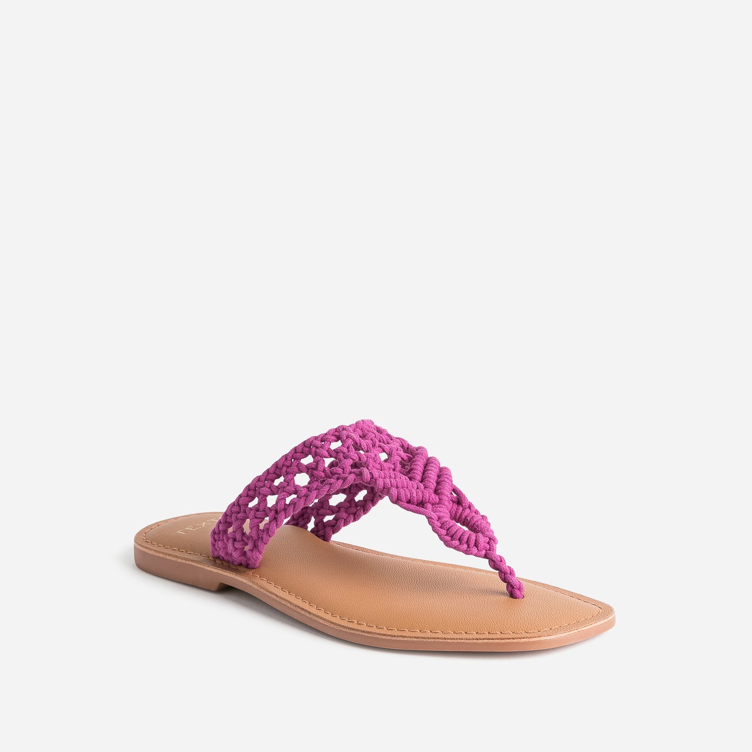 Mule-tong TEXTO rose en macramé