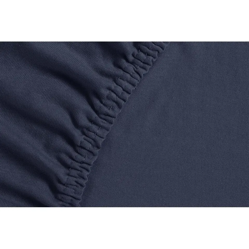 Ambiante Jersey - Topper Hoeslaken - 160x200/210 - Donker Blauw