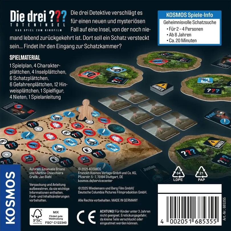 Würfelspiel 39-teilig Die drei ??? Toteninsel
