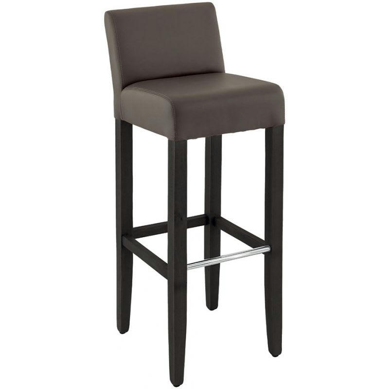 CLINTON - Tabouret de bar moderne en effet cuir