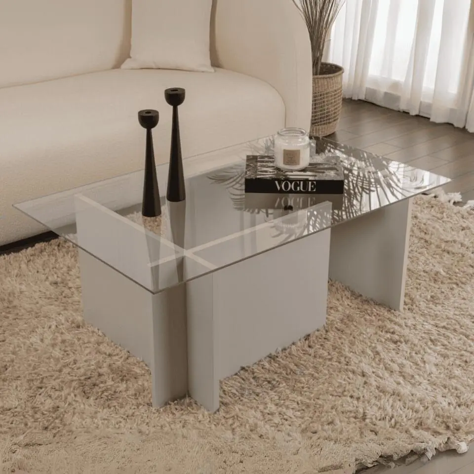 Calicosy - NOAH Salontafel - Transparant - 65x105x40 cm