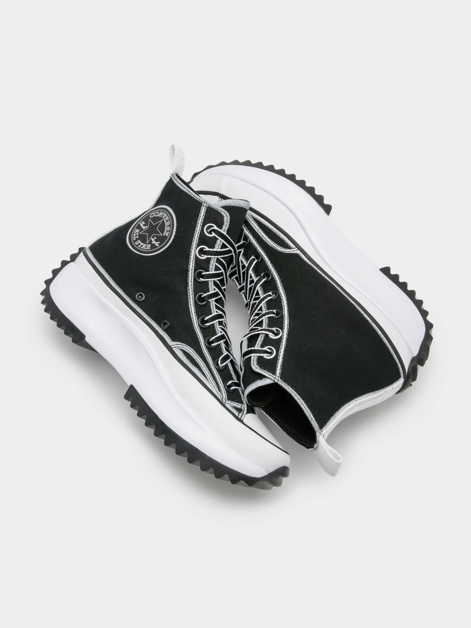 Unisex Run Star Hike Outline Sketch High Top Sneakers