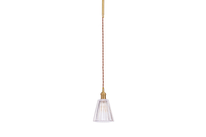 Lampa Wisząca ARGON MODEL A Szklany Klosz Retro Przezroczysty Klosz