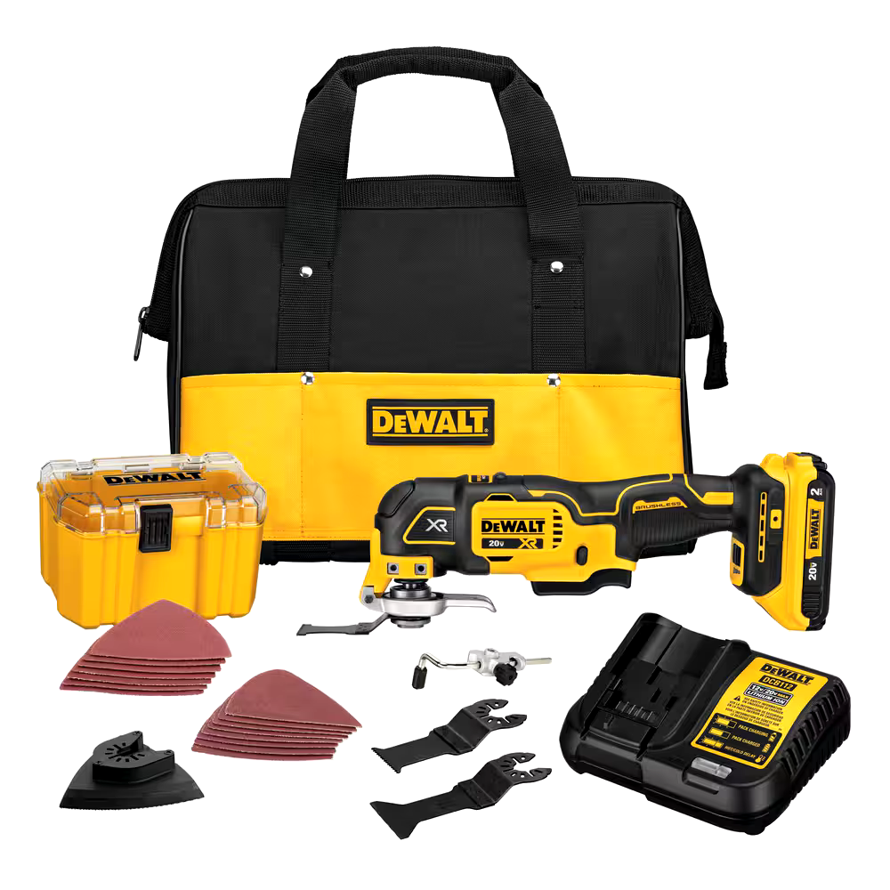DEWALT DCS356D1 XR 20V MAX Li-Ion Brushless Cordless Oscillating Multi-Tool Kit, 2.0Ah