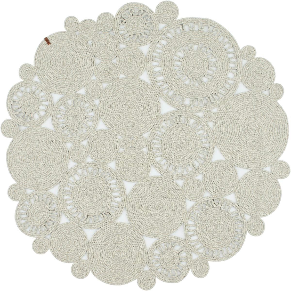 LIMA - Tapis bohème tissé main aspect jute gris